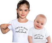 Grote zus shirt – Sisterhood - Leeftijd: ca. 1 tot 2 jaar en baby romper (0-3 maanden) – set van 2