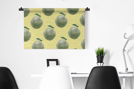 Tapisserie - Tapisserie - Pommes - Vert - Motifs - 90x60 cm - Tapisserie