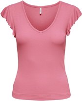 Only T-shirt Onlbelia S/l Top Jrs 15227187 Sachet Pink Dames Maat - L