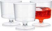 Wijnglazen - 20 Stuk(s) - 170 ml - Plastic Glazen - Wijnglas - herbruikbaar - Set
