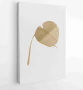 Tropische blad gebladerte lijnwerk tekenen met abstracte vorm. Abstract Plant Art-ontwerp voor print, omslag, behang, minimale en natuurlijke kunst aan de muur. 1 - Moderne schilde