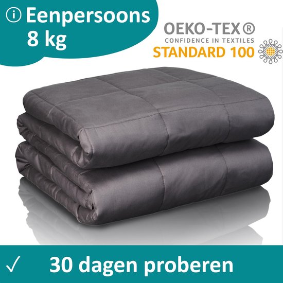 Veilura verzwaringsdeken – Luxe kwaliteit – 7, 8, 9 of 10 KG – 150 x 200 cm – Premium Weighted blanket / Verzwaarde deken – 8 KG