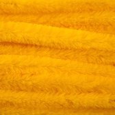 10x Geel chenille draad 14 mm x 50 cm - Buigbaar draad - Pluche chenillegaren/chenilledraden - Hobbymateriaal om mee te knutselen