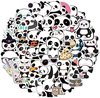 50x Cute Panda Stickers - Kinderstickers Pandabeer - Getekende dieren voor op de fiets, beker, laptop, schoolspullen, kamer, etc - School -  Kinderen - Stickers - Plakken - Bundel - Set - 50