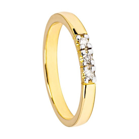 Di Lusso - Ring Venezia - Diamants - Or 14 Carats - Femme - 18.00 mm