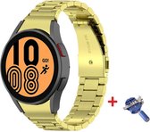 Luxe Metalen Armband Bandje Geschikt Voor Samsung Galaxy Watch4 40mm/44mm Watch 4 Classic 42mm/46mm - iWatch 40/42/44/46 MM - Schakel Polsband Strap RVS - Met Horlogeband Inkortset