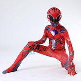 WiseGoods Premium Power Rangers - Carnaval - Garçon - Halloween - Dress Up Garçons - Jouets - Rouge - 110/116