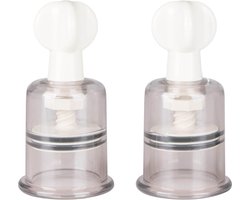 EasyToys - Tepelzuigers Medium - Tepelzuigers Set voor Mannen en Vrouwen - BDSM - Sex Toys voor Vrouwen - Seksspeeltjes - Clitoris Stimulator - 2 stuks - Transparant