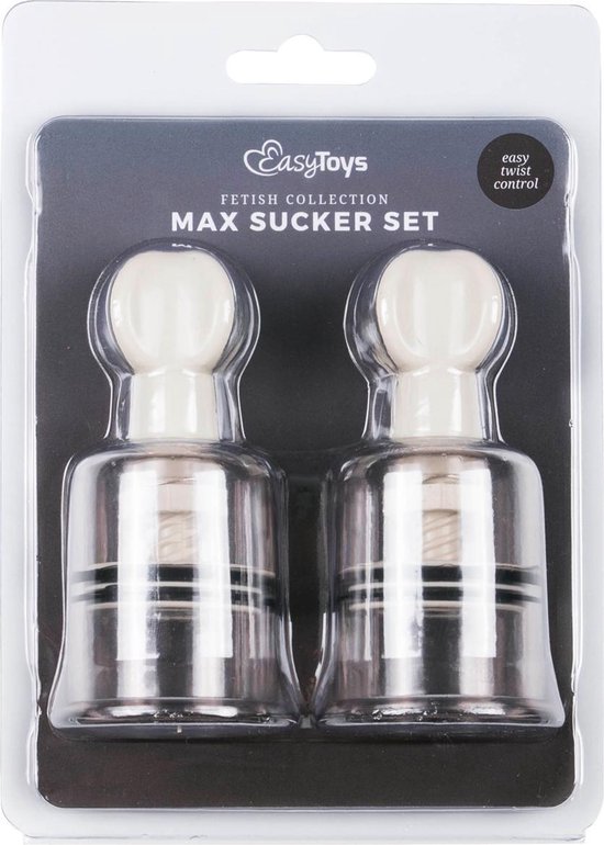 EasyToys - Tepelzuigers Medium - Tepelzuigers Set voor Mannen en Vrouwen - BDSM - Sex Toys voor Vrouwen - Seksspeeltjes - Clitoris Stimulator - 2 stuks - Transparant