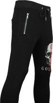 Joggingbroek Heren -  Skinny Sweatpants Print Skull  - Zwart