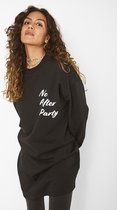 Noisy may Jurk Nmhangover L/s Sweat Dress 27018192 Black/white Dames Maat - XS