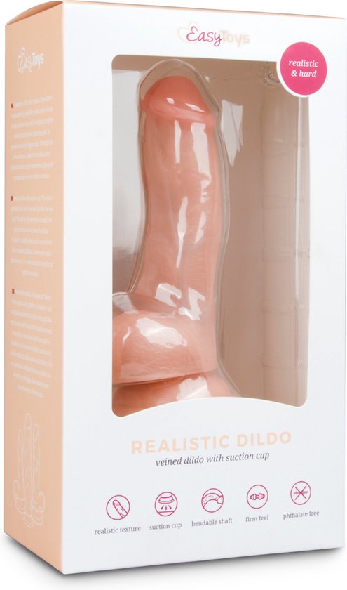 EasyToys - Realistische Dildo met Zuignap - 15 cm - Dildo's - Sex Toys voor Vrouwen en Mannen - Dildo Mannen Anaal - Beige