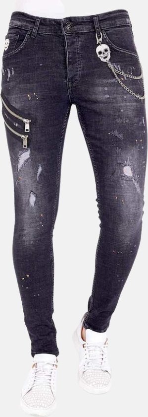 Exclusieve Slim Fit Jeans Stretch Heren - 1007- Zwart | bol.com