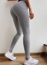 LM TikTok Legging - yoga broek - yoga pants -  dames butt lifting -  grijs/wit