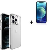iPhone 13 Mini Hoesje - iPhone 13 Mini Screenprotector - iPhone 13 Mini Hoesje Transparant Siliconen Case + Screenprotector