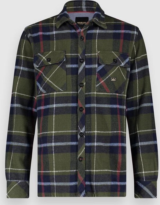 Twinlife Jas Overshirt Plaid Tw12215 Deep Depths 624 Mannen Maat - L