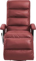 Fauteuil wijnrood kunstleer 65x101x100 cm