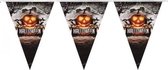 Halloween Vlaggenlijn pompoen 250 cm - Halloween feest versiering/decoratie - Horror griezel feestje