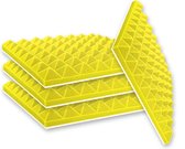 Zelfklevende geluidsisolatie pyramide | Akoestische panelen | isolatieplaten | Geluidsisolatie | Zelfklevende wandpanelen | Studioschuim | Geluidsdemper | 50 x 50 x 5 cm | 1m2 | 4 stuks - Gee