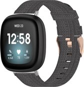 Luxe Nylon Loop Armband Bandje Geschikt Voor Fitbit Sense/Versa 3 - Smartwatch Horloge Bandje - Sportband Armband Polsband Strap - Horloge Band - Sport Watchband - Vervang Horlogeb