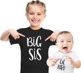 BIG SIS T-SHIRT – Grote zus T-shirt (Leeftijd: 1 – 2 jaar ) & LIL BRO T-shirt – set van 2