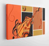 Abstracte gitaar - Modern Art Canvas - Horizontaal - 178019450 - 115*75 Horizontal