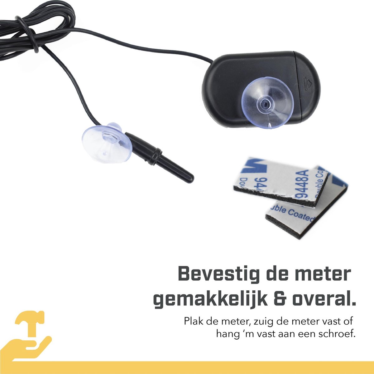 Tool Meister AQM1- Aquarium Thermometer met Sonde - Binnen & Buiten - Koken/Zwembad/Koelkast- 1 meter - Zwart - Incl batterijen — afbeelding 7