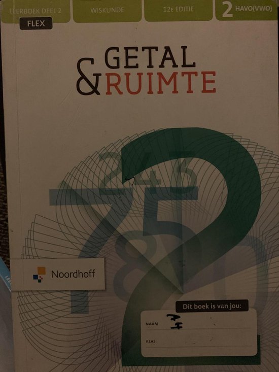 Getal & Ruimte 12e ed havo/vwo 2 FLEX leerboek 2 - cover