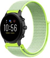 Nylon Smartwatch bandje - Geschikt voor  Fossil Gen 5 nylon band - flash light - Strap-it Horlogeband / Polsband / Armband