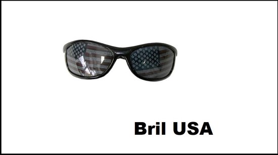 Bril Usa vlag bril voor volwassenen - Supporter landen Amerika vlag festival
