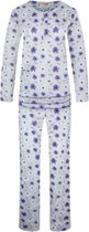 Dames pyjamaset met bloemenprint XL 40-42 grijs/paars
