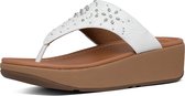 FitFlop™ Myla Floral Stud Toe-Thongs PU Urban White - Maat 36