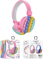 HEADSET/koptelefoon More COLORS, Kleurrijke draadloze bluetooth headset OOK voor kinderen/kids BLAUW OF ROZE kleuren