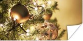 Poster Un sapin de Noël avec des boules de Noël colorées - 160x80 cm - Décoration de Noël - Décorations de Noël - Décoration de Noël Salon - Décorations de Noël - Décoration de Noël pour l'intérieur - Noël