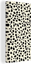 Toile Peinture Imprimé Animal - Pois - Panthère - 20x40 cm - Décoration murale