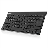 Arteck Bluethooth Toetsenbord, QWERTY Duits Draadloos Toetsenbord met Roestvrij Staal, voor iOS iPad Pro, iPad Air, iPad Mini, Android, MacOS, Windows, Tabletten, PC, Smartphone