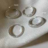Sterling zilver Tijdloos design mat gepolijste prachtige stapelbare ring-narrow 3mm wide
