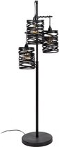 DePauwWonen - 3L Spindle Staande Lamp -E27 Fitting - Donker Bruin - Vloerlamp voor Binnen, Vloerlampen Woonkamer, Designlamp Industrieel - Metaal - LxBxH =29 x 37x 150 cm