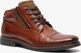 Bugatti leren heren veterboots - Cognac - Maat 41 - Echt leer