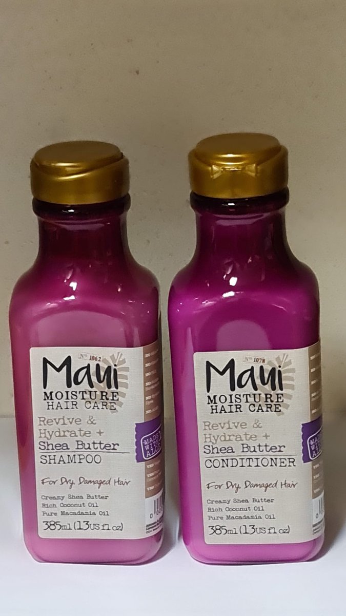Maui Moisture Strength & Revive & Hydrate Shea Butter- Set van 2! shampoo/conditioner.