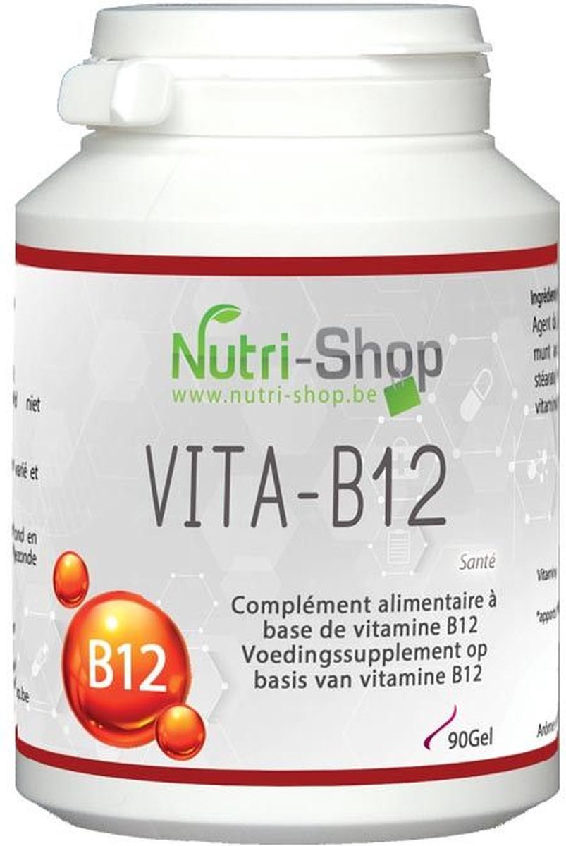 Nutri-shop Vitamine B12 - 90 capsules - 1 milligram - Mint smaak