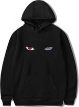Naruto Hoodie - Naruto Sasuke Eyes Hoodie - Zwart - S