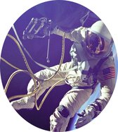 Astronaut Gemini 4 first in outer space (ruimtevaart) - Foto op Dibond - ⌀ 40 cm