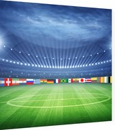 Voetbalstadion world cup - Foto op Dibond - 80 x 80 cm