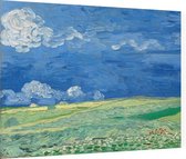 Korenveld onder onweerslucht, Vincent van Gogh - Foto op Dibond - 80 x 60 cm
