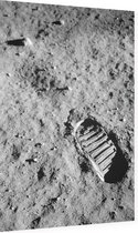 Astronaut footprint (voetafdruk op maanoppervlak) - Foto op Dibond - 40 x 60 cm
