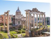 Forum Romanum gezien vanaf het Capitool in Rome - Foto op Dibond - 60 x 40 cm