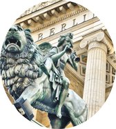 Standbeeld in het historische centrum van Berlijn - Foto op Dibond - ⌀ 60 cm