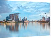 Marina Bay Sands Hotel in de skyline van Singapore - Foto op Dibond - 90 x 60 cm