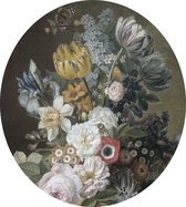 Stilleven met bloemen, Eelke Jelles Eelkema - Foto op Dibond - ⌀ 80 cm